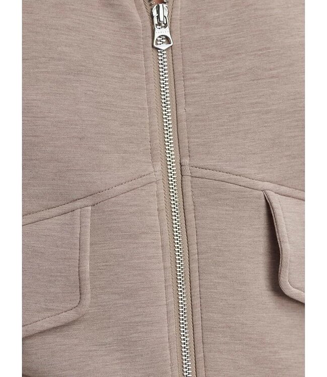 Varley Garcia Zip Through Sweat Taupe Marl