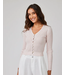Bella Dahl Fitted V-Neck Cardigan Pastel Pink