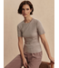 Varley Regina Fitted Tee Taupe Marl