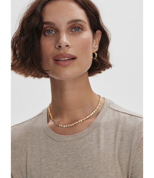 Varley Regina Fitted Tee Taupe Marl