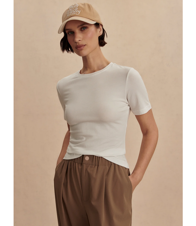 Varley Regina Fitted Tee White