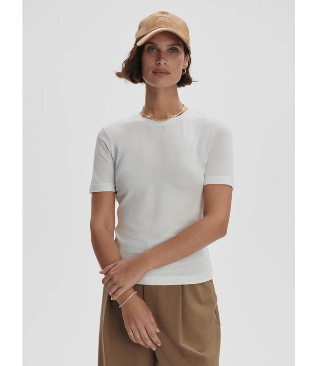 Varley Regina Fitted Tee White
