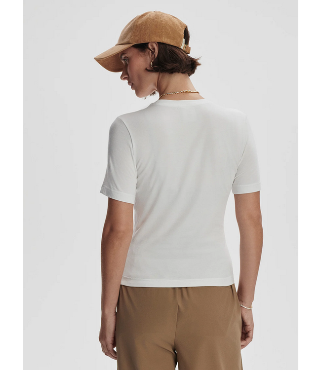 Varley Regina Fitted Tee White