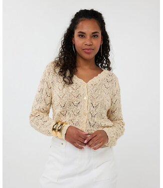Esqualo Fancy Knit Cardigan Light Sand