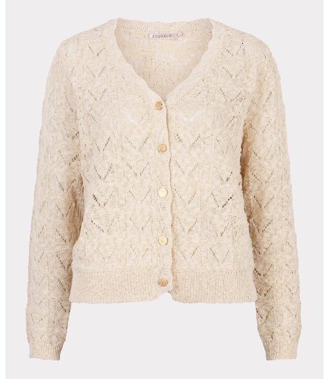 Esqualo Fancy Knit Cardigan Light Sand