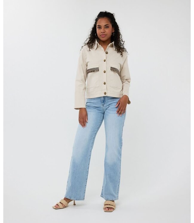 Esqualo Fancy Embellished Jacket Sand