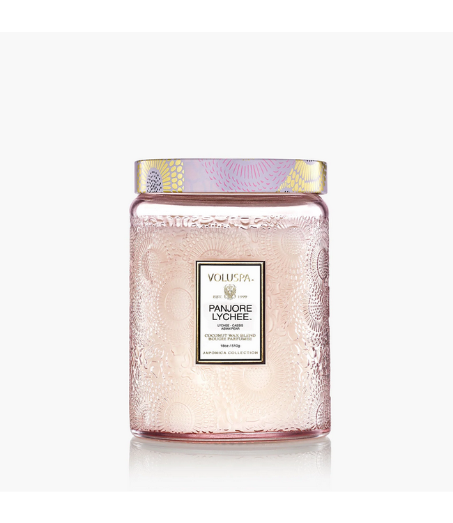 Voluspa Panjore Lychee Large Glass Jar Candle