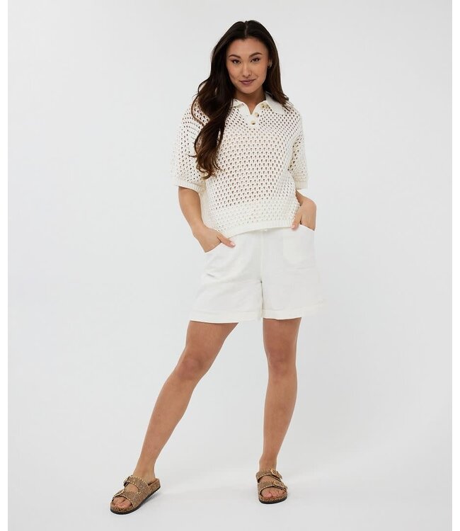 Esqualo Sweater Polo Knit Off White