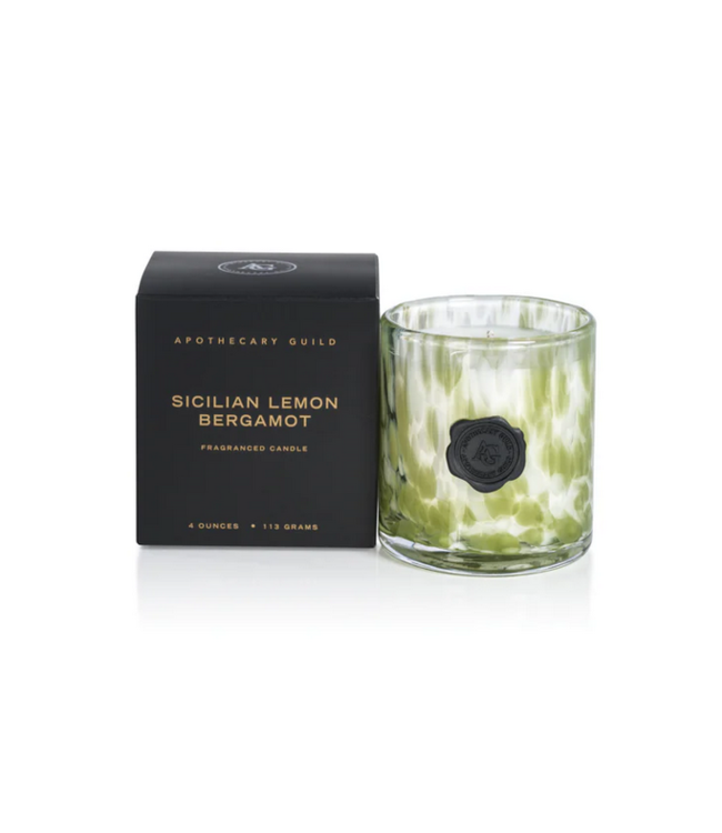 Zodax Apothecary Guild Opal Glass Mini Candle Jar - Sicilian Lemon Bergmot