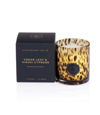 Zodax Apothecary Guild Opal Glass Candle Cedar Leaf & Hinoki Cypress