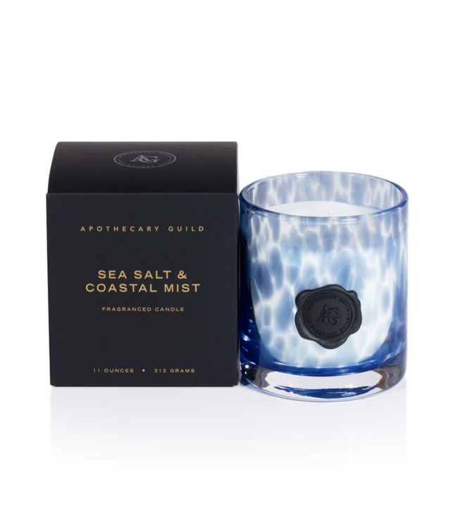 Zodax Apothecary Guild Opal Glass Candle Sea Salt & Coastal Mist