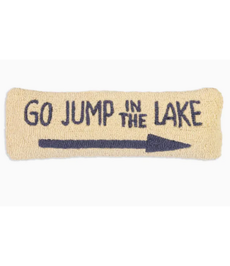 Go Jump in the Lake Wool Pillow 8 x 24"