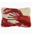 Red Lobster Wool Pillow 8 x 12