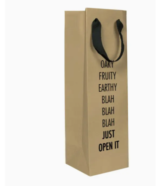 Blah Blah Blah Wine Bag