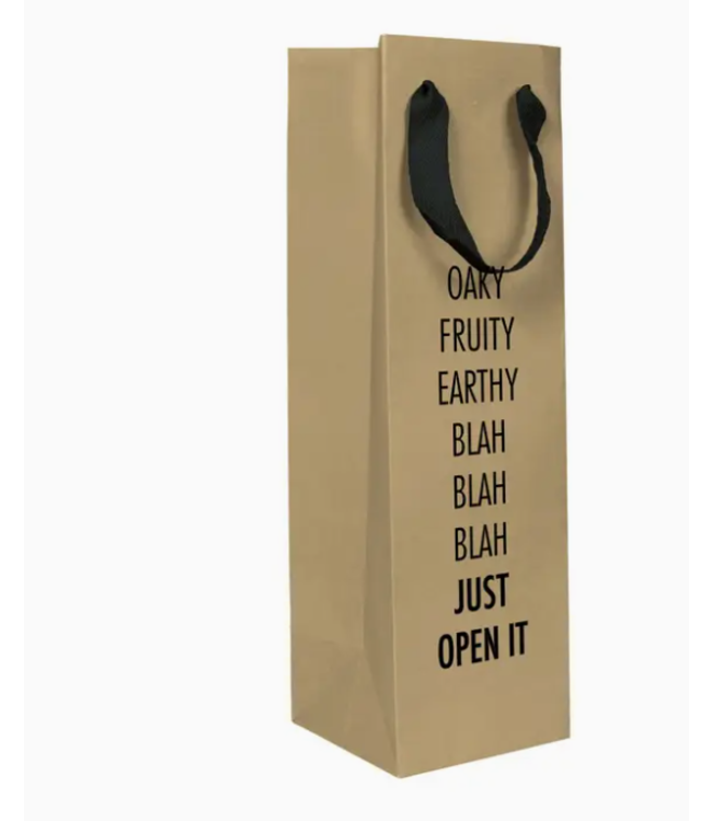 Blah Blah Blah Wine Bag