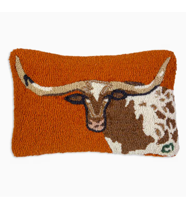 Longhorn Wool Pillow 12 x 18