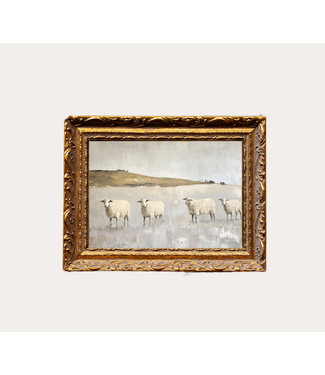Muted Sheep Field Brass Gold Mould Frame 8 x 10
