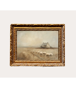 Vintage Farmland French Brass Gold Mould Frame 5 x 7
