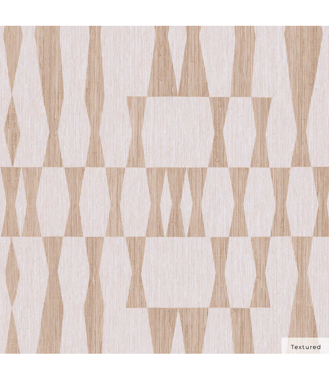 Tempaper & Co. Faux Grasscloth Geo Peel & Stick Wallpaper