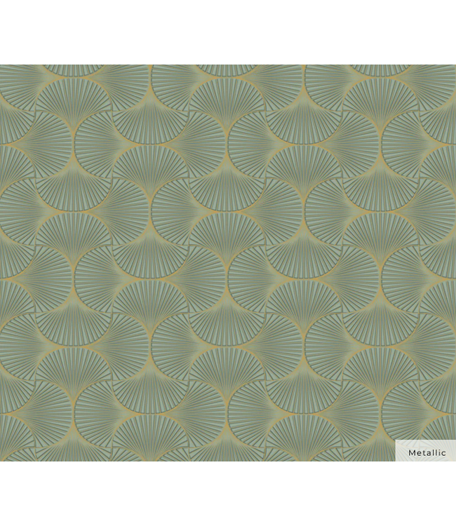 Tempaper & Co. Gilded Scallop Unpasted Wallpaper
