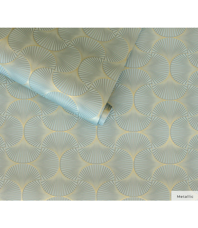 Tempaper & Co. Gilded Scallop Unpasted Wallpaper