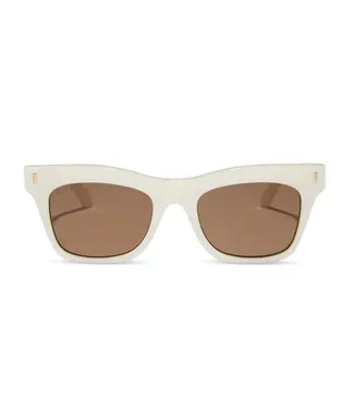 Diff Eyewear Bradley Opaline & Brown Sunglasses