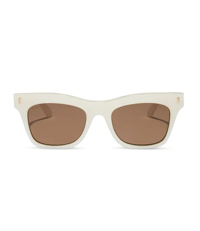 Diff Eyewear Bradley Opaline & Brown Sunglasses