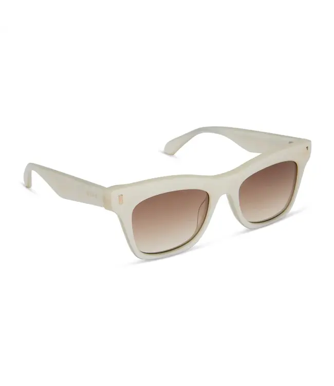 Diff Eyewear Bradley Opaline & Brown Sunglasses