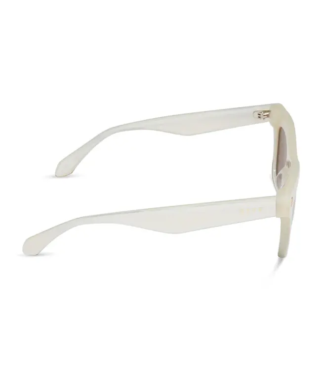 Diff Eyewear Bradley Opaline & Brown Sunglasses