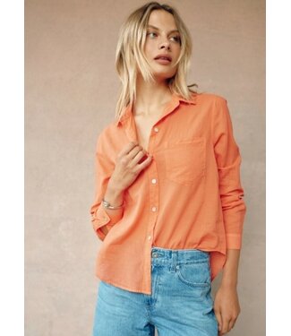 Bella Dahl Pocket Button Down Bright Tangerine