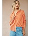 Bella Dahl Pocket Button Down Bright Tangerine