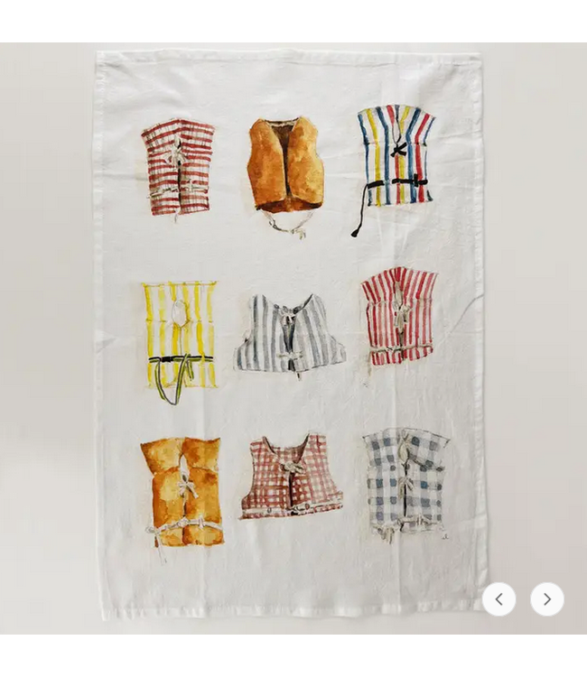 Emily Lex Studio Boat Coats Tea Towel
