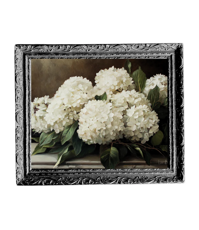 Hydrangeas French Black Mould Frame 8 x 10