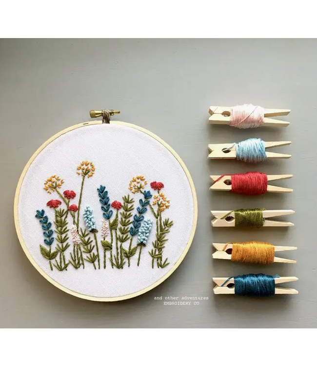 Beginner Embroidery Kit - Bright Summer Meadow