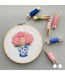 Intermediate Embroidery Kit - Pink Dahlias in Ginger Jar