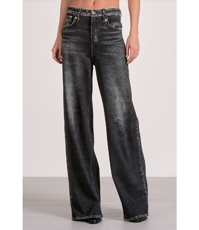 Elan Elastic Waist Band Jeans Grey Wash