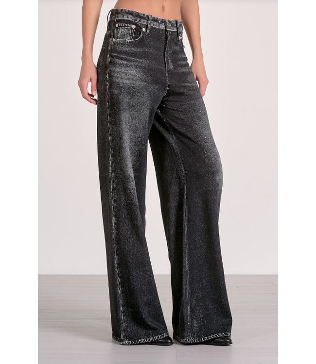 Elan Elastic Waist Band Jeans Grey Wash