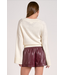 Elan V Neck Flair Sleeve Sweater Off White