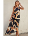First Class Pleated Maxi Dress Midnight Taupe