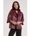 Short Sleeve Oversized Jacket Plum