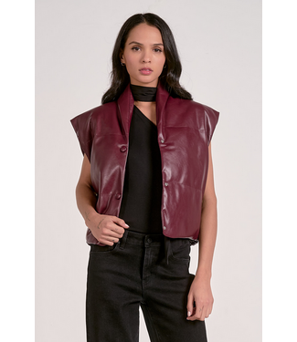 Vest High Collar Plum