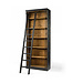 Ivy Bookcase w/ Ladder Matte Black