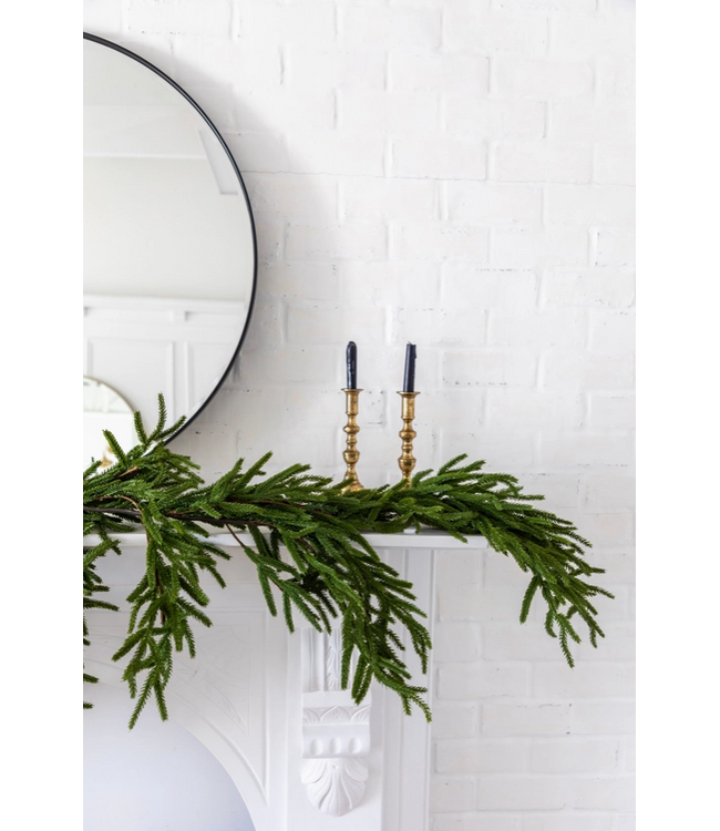 6 ft Norfolk Pine Christmas Garland Real Touch
