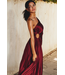 Olympia Assymetrical Pleated Dress Merlot