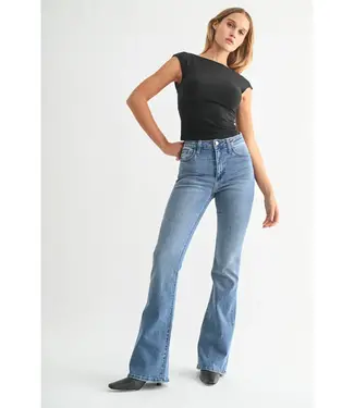 Just Black Denim Skinny Flare LT Denim