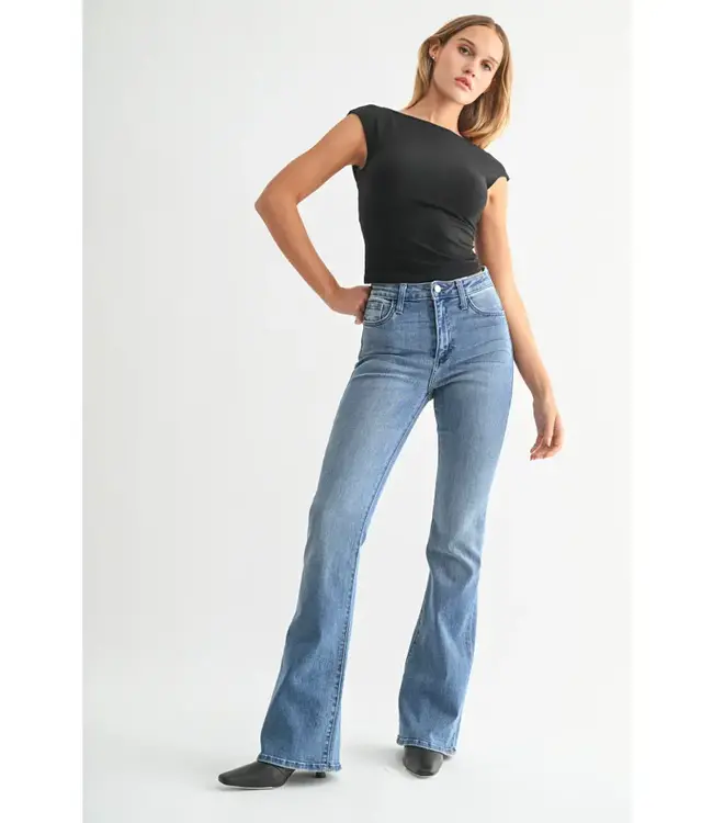 Just Black Denim Skinny Flare LT Denim