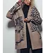Animal Jacquard Long Knit Cardigan
