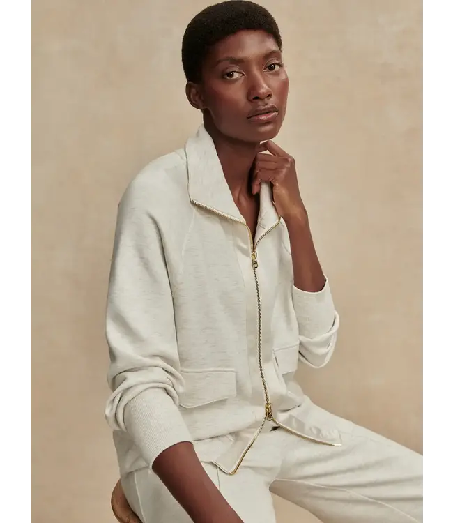 Varley Roxbury Zip Through Iory Marl