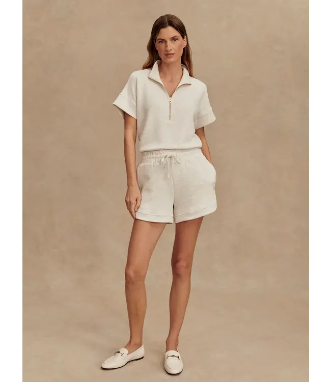 Varley Ritchie Short Sleeve Sweat Ivory Marl