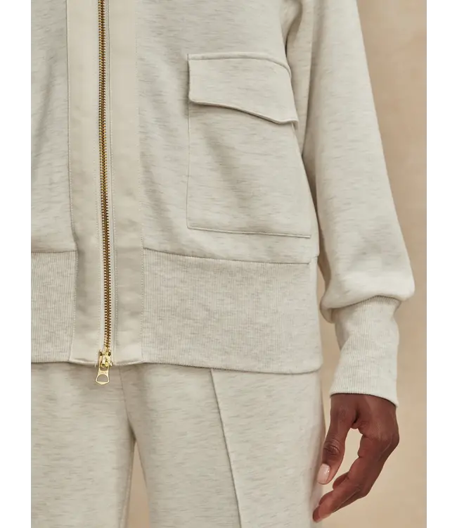 Varley Roxbury Zip Through Iory Marl
